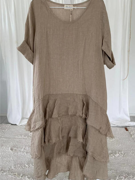 Lněné šaty Temperance