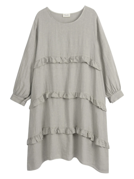 Lněné šaty Olivine taupe
