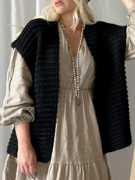 Pletená vesta Jaylen černá