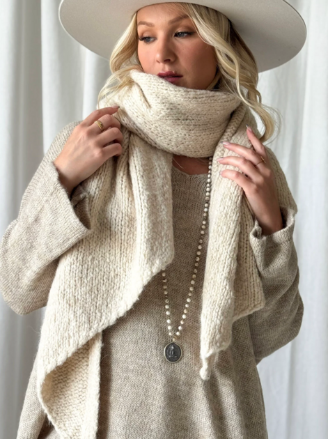 Šála Mae světle béžová