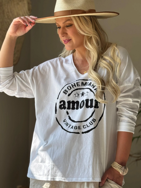 Triko Vintage Club bílé