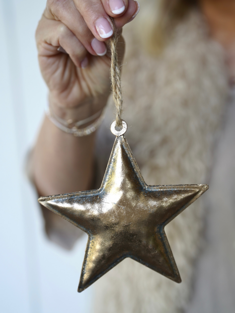 Vánoční ozdoba zlatá hvězda 12cm