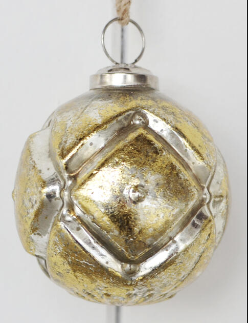 Vánoční ozdoba stříbrné tečky zlatá folie