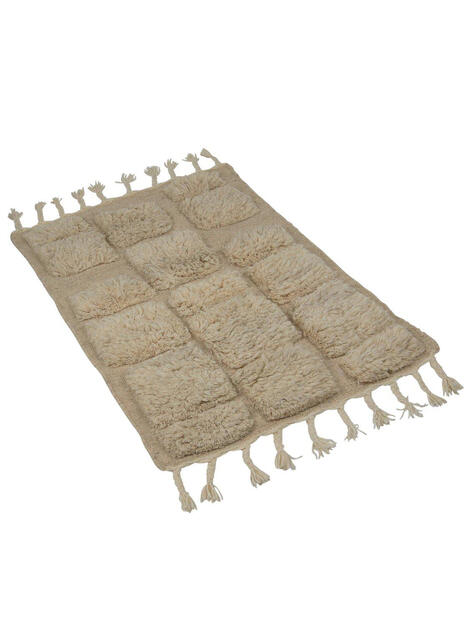 Béžový vlněný  koberec 80 x 250 cm