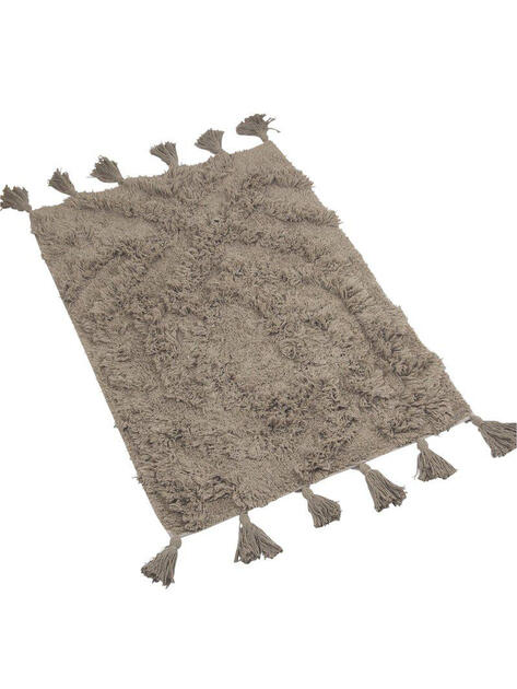 Bavlněný běhoun 80 x 250 cm v barvě lnu