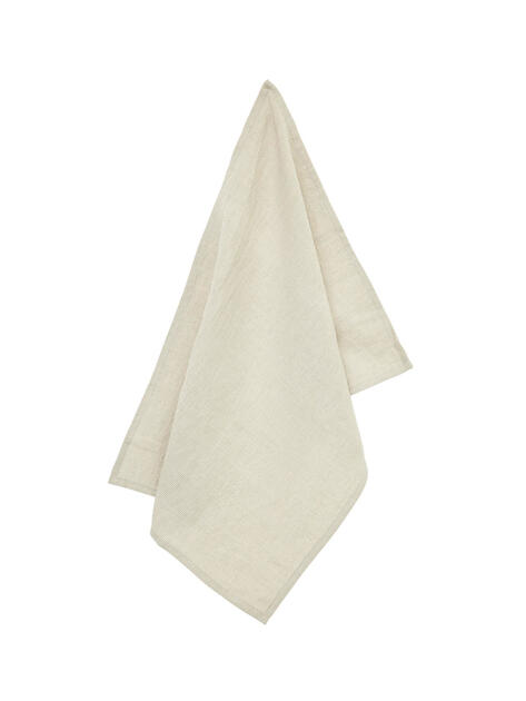 Béžová utěrka s jemným proužkem