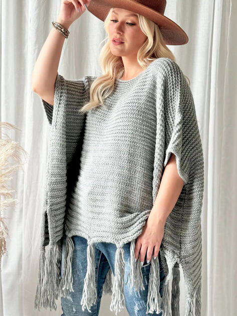 Pončo Dalila šedé