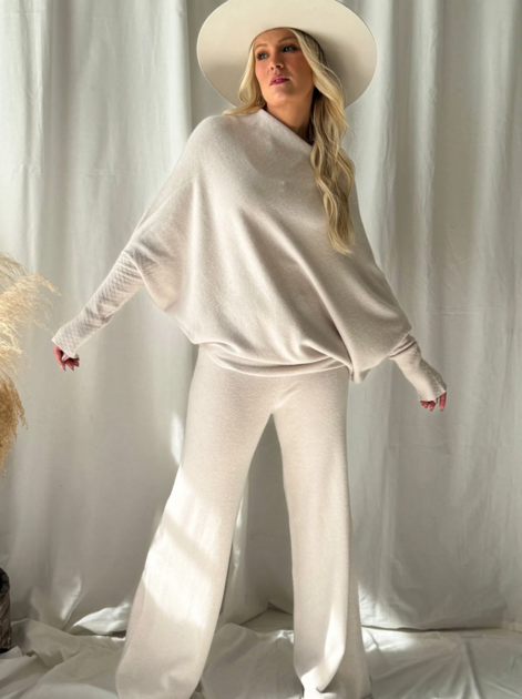 Lounge kalhoty světle béžové