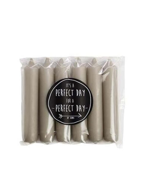 Set malých svíček lněná barva