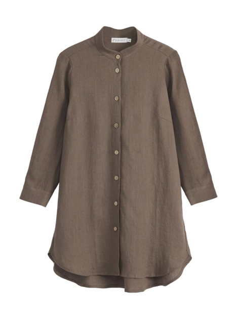 Lněná tunika Millie coffee