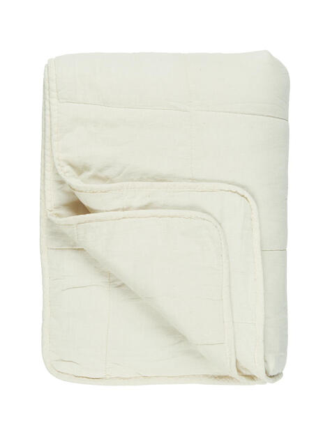 Prošívaný přehoz smetanový 130x180 cm