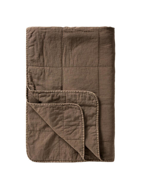 Prošívaný přehoz čokoládový