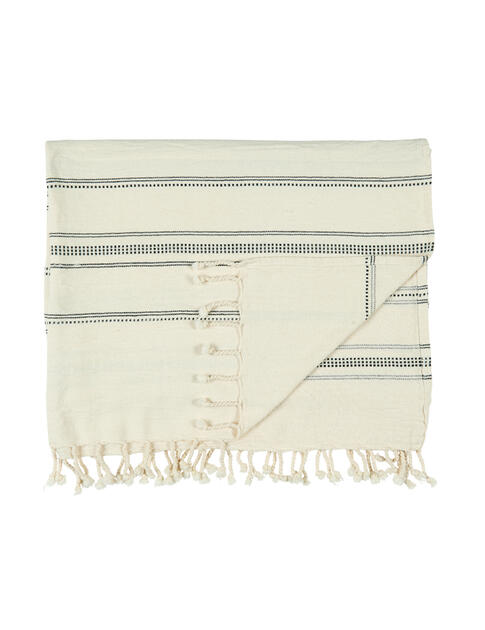 Hammam ručník přírodní s černou větší