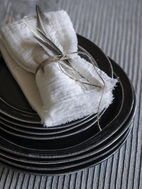 Bílé bavlněné ubrousky