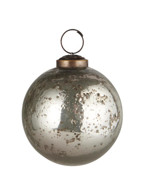 Vánoční baňka stříbrná větší