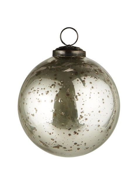 Vánoční baňka stříbná velká