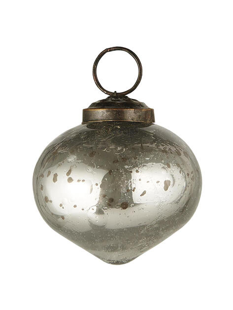 Vánoční ozdoba cibulka stříbrná