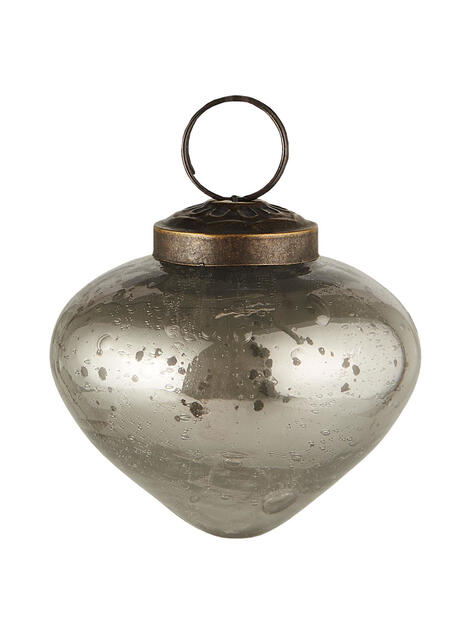 Vánoční ozdoba cibulka větší stříbrná