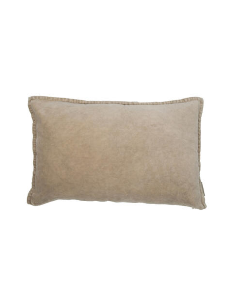 Vintage sametově lněný polštář