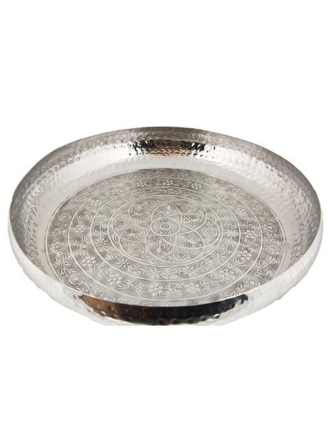Dekorační stříbrný tác Arabic
