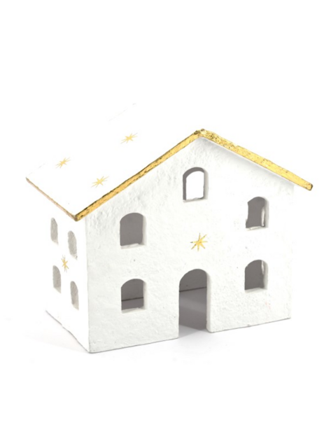 Set dvou domečků z Papírmaše s hvězdami