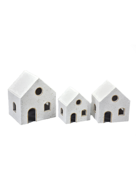 Set tří domečků z Papírmaše