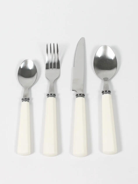 Příbory s bílou rukojetí